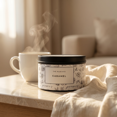 Schwarzer Tee Karamell