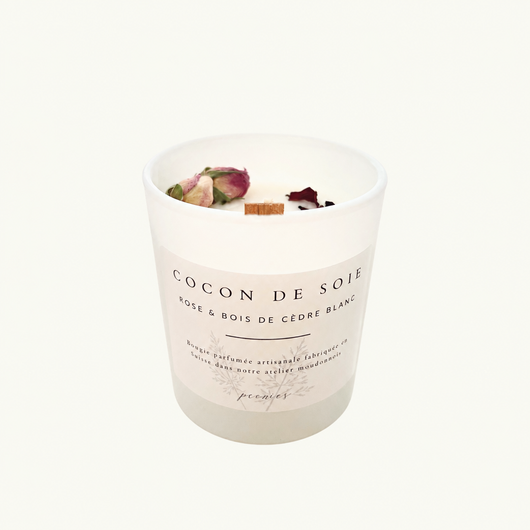 COCON DE SOIE - rose & bois de cèdre blanc