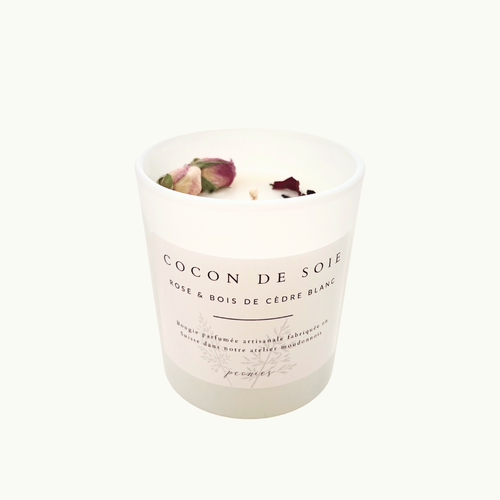 COCON DE SOIE - rose & bois de cèdre blanc