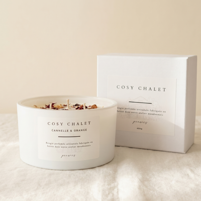 Cosy Chalet - cannelle & orange 400g Blanc — Peonies Natural Care